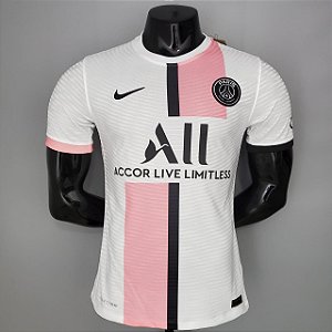 Nova Camisa Edição Jogador PSG 2 Branca e Rosa 2021 / 2022