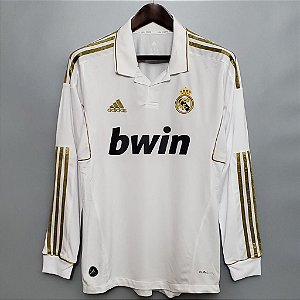Camisa Manga Comprida Real Madrid Retrô 2011 / 2012