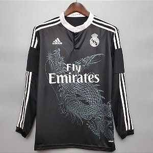 Camisa Manga Comprida Real Madrid 3 Retrô 2014 / 2015
