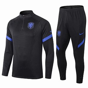 Conjunto Holanda Preto Treino 2021 / 2022