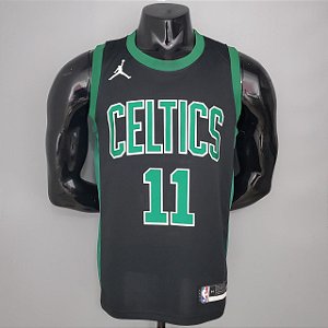 Regata Basquete NBA Boston Celtics Irving 11 Preta Edição Jogador Silk