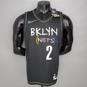 Regata Basquete NBA Brooklyn Nets Griffin 2 Edição Preta Jogador Silk
