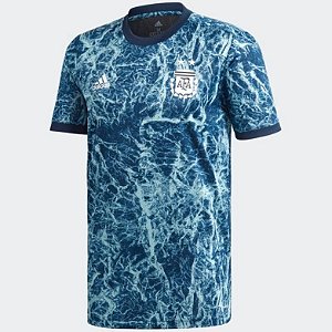 Camisa Argentina Pré-Jogo Torcedor Masculina 2021 / 2022