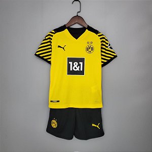Kit Infantil Borussia Dortmund 1 Camisa e Short  2021 / 2022