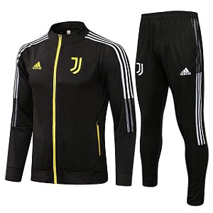 Conjunto Juventus Treino Preto E Verde Masculino 2021 / 2022