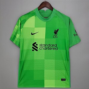 Camisa Liverpool Goleiro Verde Torcedor Masculina 2021 / 2022