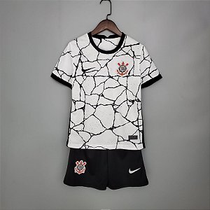 Kit Infantil Corinthians 1 Camisa e Short  2021 / 2022