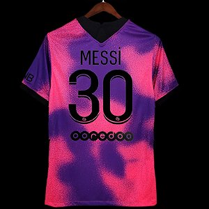 Nova Camisa PSG 4 Messi 30 Torcedor Masculina 2021 / 2022