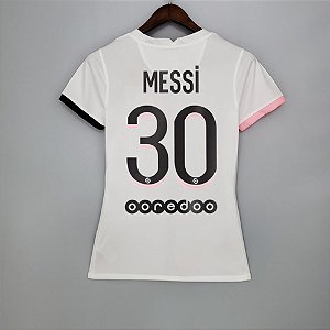 Camisa PSG 2 Messi 30 Torcedor Feminina 2021 / 2022