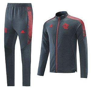 Conjunto Treino Flamengo Cinza Masculino 2021 / 2022