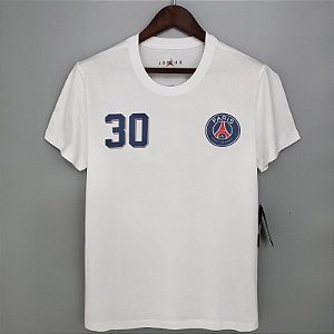 Camisa Casual PSG Messi 30 Branca