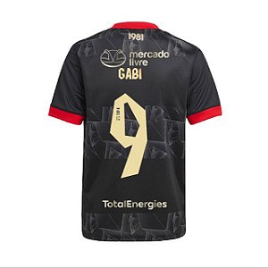 Camisa Flamengo 3 Com Todos Patrocinios Gabi 9 Torcedor 2021 / 2022