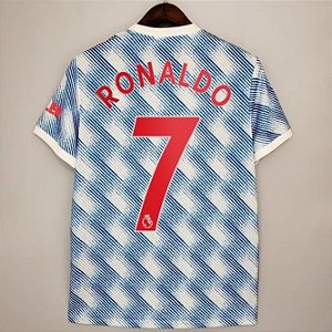 Camisa Manchester United 2 Azul Cristiano Ronaldo 7 CR7 Torcedor 2021 / 2022