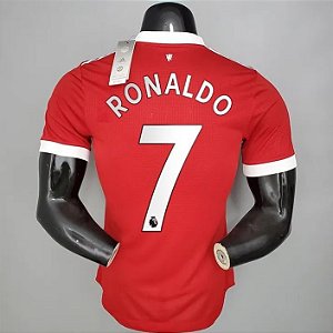 Nova Camisa Edição Jogador Manchester United 1 Cristiano Ronaldo 7 CR7 Torcedor Masculina 2021 / 2022