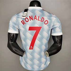 Camisa Edição Jogador Manchester United 2 Cristiano Ronaldo 7 CR7 Torcedor Masculina 2021 / 2022