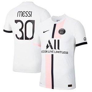 Camisa PSG 2 Messi 30 Personalização Copa Torcedor Masculina 2021 / 2022