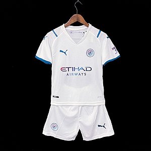 Kit Infantil Manchester City 2 Camisa e Short  2021 / 2022