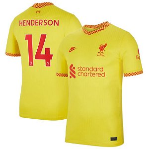 Camisa Liverpool 3 Henderson 14 Torcedor 2021 / 2022