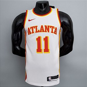 Regata Basquete NBA Atlanta Hawks Young 6 Branca Edição Jogador Silk