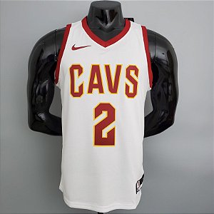 Regata Basquete NBA Cleveland Cavaliers Irving 2 Branca Edição Jogador Silk 2021