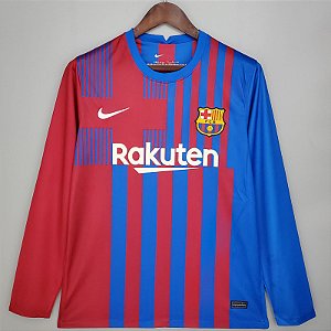 Camisa Manga Comprida Barcelona 1 2021 / 2022