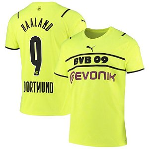Camisa Borussia Dortmund 2 Haaland 9 Copa Torcedor 2021 / 2022