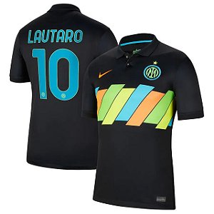 Camisa Inter De Milão 3 Lautaro 10 Torcedor 2021 / 2022