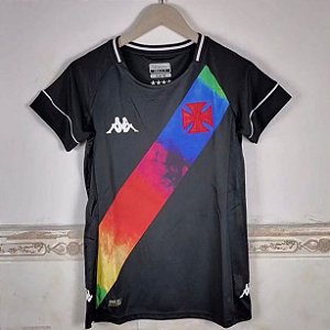 Nova Camisa Feminina Vasco da Gama Preta LGBTQIA 2021 / 2022