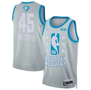 Regata Basquete NBA All Star Mitchell 45 Edição Jogador Silk