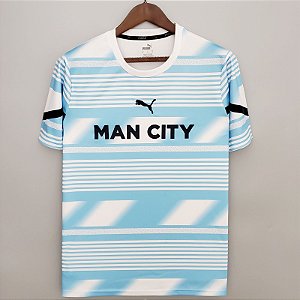 Nova Camisa Manchester City Pré-Match Torcedor Masculina 2022 / 2023