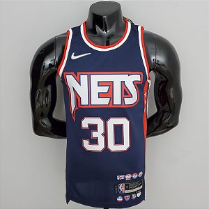 Regata Basquete NBA Brooklyn Nets Curry 30 Edição Jogador Silk 2022