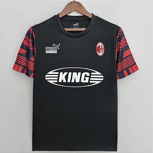 Nova Camisa Milan Herança Preta Torcedor Masculina 2022 / 2023