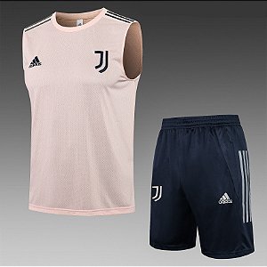 Kit Treino Conjunto Juventus Bege Regata E Short Masculino 2021 / 2022