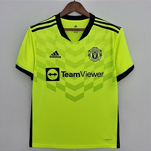 Nova Camisa Manchester United Verde FluorescenteTorcedor Masculina 2022 / 2023