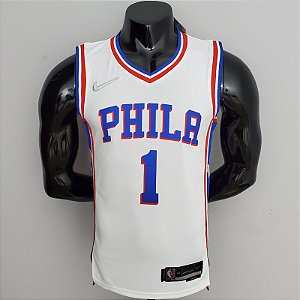 Regata Basquete NBA Philadelphia 76ers 75º aniversário Harden 1 Edição Jogador Silk