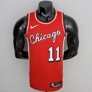 Regata Basquete NBA Chicago Bulls 75º aniversário DeRozan 11 Vermelha Edição Jogador Silk