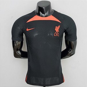 Nova Camisa Edição Jogador Liverpool Treino Preta 2022 / 2023