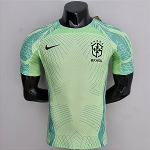 2022-23 Copa Do Mundo Camisa do Brasil verde escuro roupa de