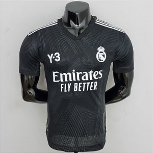 Nova Camisa EdiÃ§Ã£o Jogador Real Madrid EdiÃ§Ã£o Y3 Preta 2022 / 2023