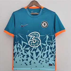 Nova Camisa Chelsea Treino Azul Torcedor Masculina 2022 / 2023