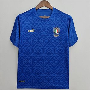 Nova Camisa Itália Edição Especial Azul Torcedor Masculina 2022 / 2023