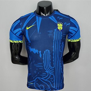 Nova Camisa Edição Jogador Brasil Azul Cacto 2022