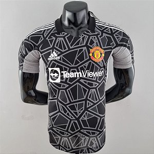 Nova Camisa Edição Jogador Manchester United Goleiro Preta 2022 / 2023