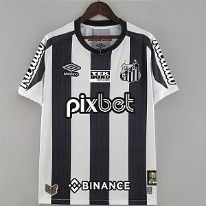 Camisa Santos 2 Com Todos Patrocínios Torcedor Masculina 2022 / 2023