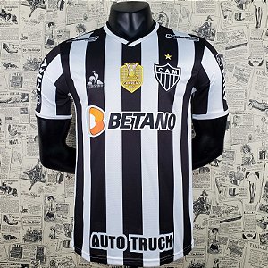 Camisa Atlético Mineiro 1 Com Patch Campeão Brasileiro E Todos Patrocinios Torcedor Masculina 2021 / 2022