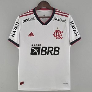 Nova Camisa Flamengo 2 com todos Patrocínios Torcedor Masculina 2022 / 2023