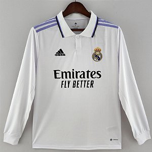 Nova Camisa Manga Comprida Real Madrid 1 Branca 2022 / 2023