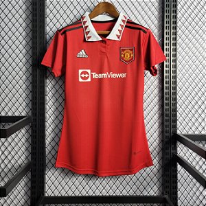 Nova Camisa Feminina Manchester United 1 Vermelha 2022 / 2023