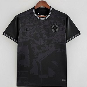 Nova Camisa Brasil Preta Torcedor Masculina 2022 / 2023