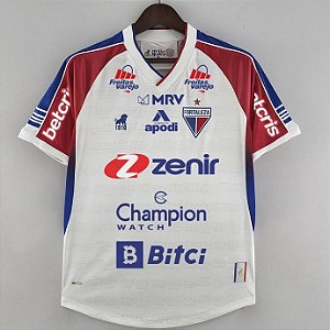 Nova Camisa Fortaleza Branca com todos Patrocínios Torcedor Masculina 2022 / 2023